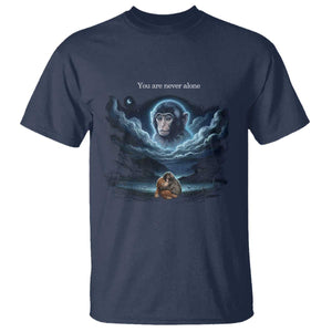 Baby Monkey Punch T Shirt You Are Never Alone Brave TS14 Navy Print Your Wear
