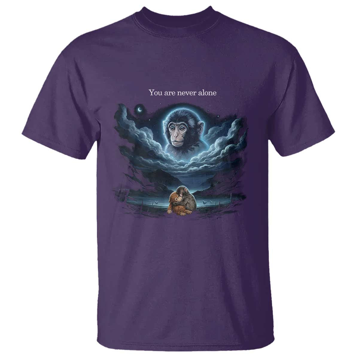 Baby Monkey Punch T Shirt You Are Never Alone Brave TS14 Purple Print Your Wear