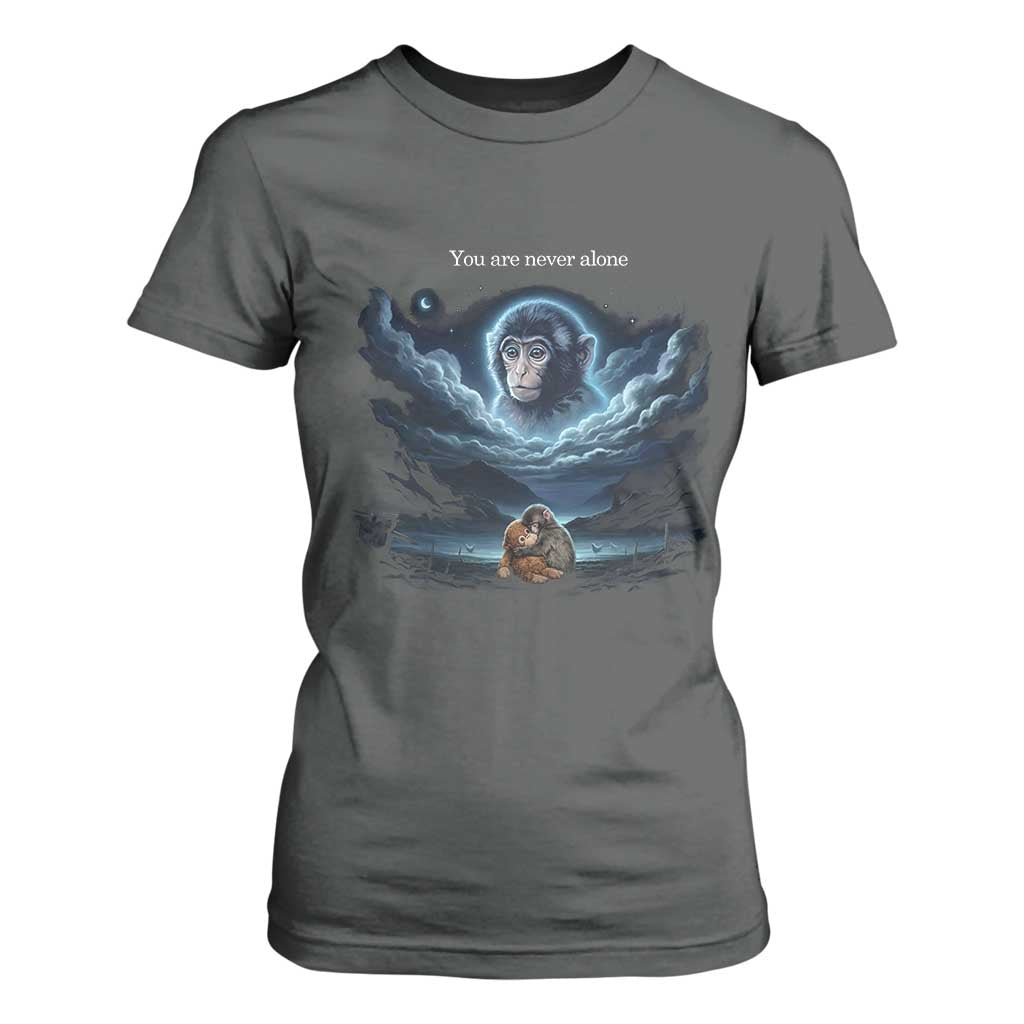 Baby Monkey Punch T Shirt For Women You Are Never Alone Brave TS14 Dark Heather Print Your Wear