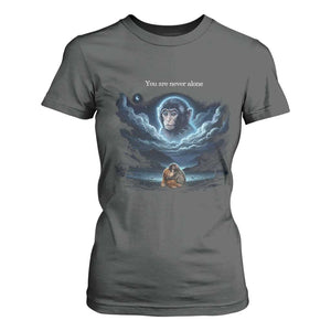 Baby Monkey Punch T Shirt For Women You Are Never Alone Brave TS14 Dark Heather Print Your Wear