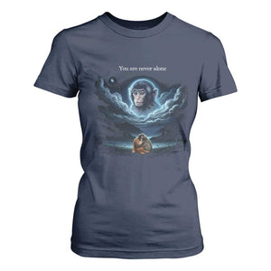 Baby Monkey Punch T Shirt For Women You Are Never Alone Brave TS14 Navy Print Your Wear