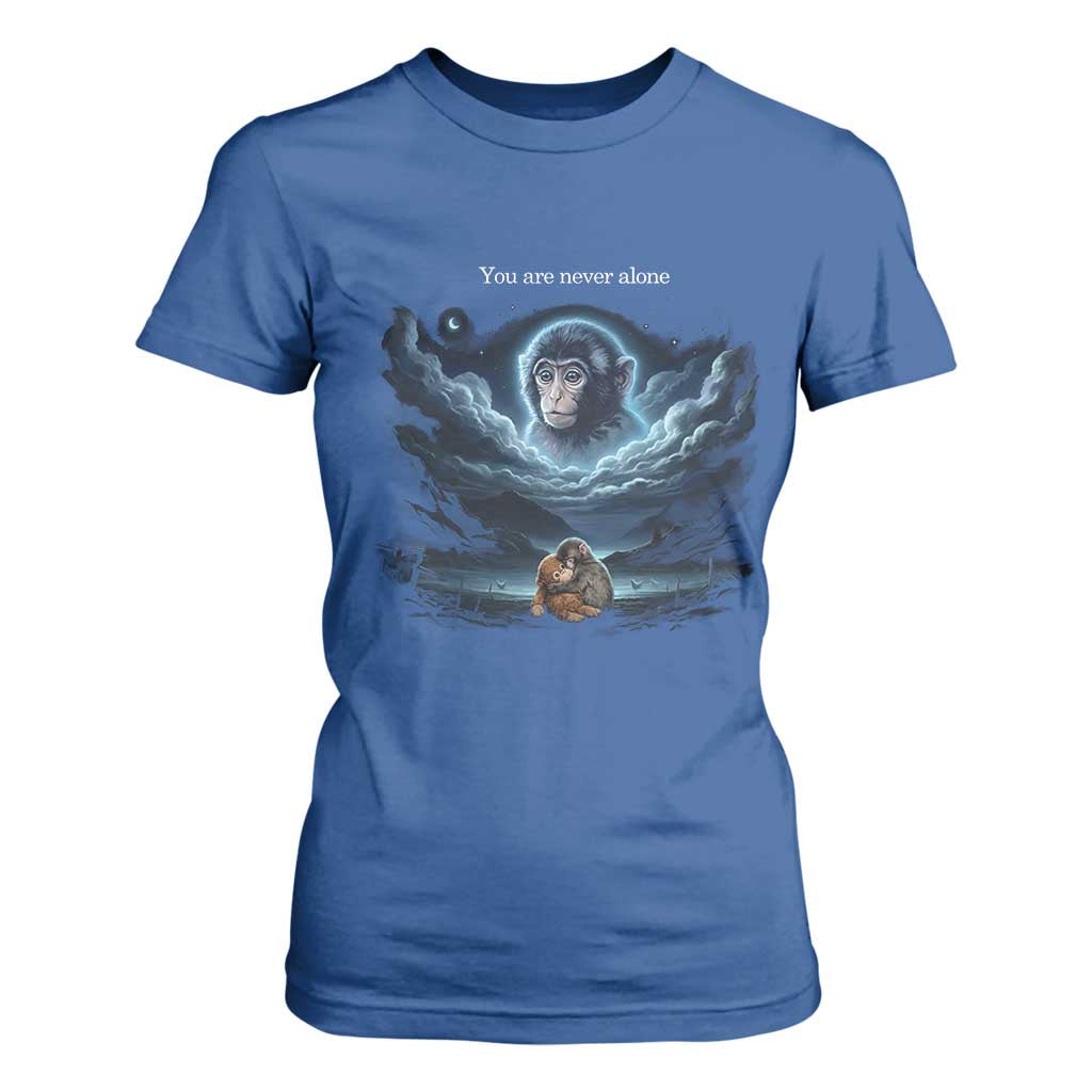 Baby Monkey Punch T Shirt For Women You Are Never Alone Brave TS14 Royal Blue Print Your Wear