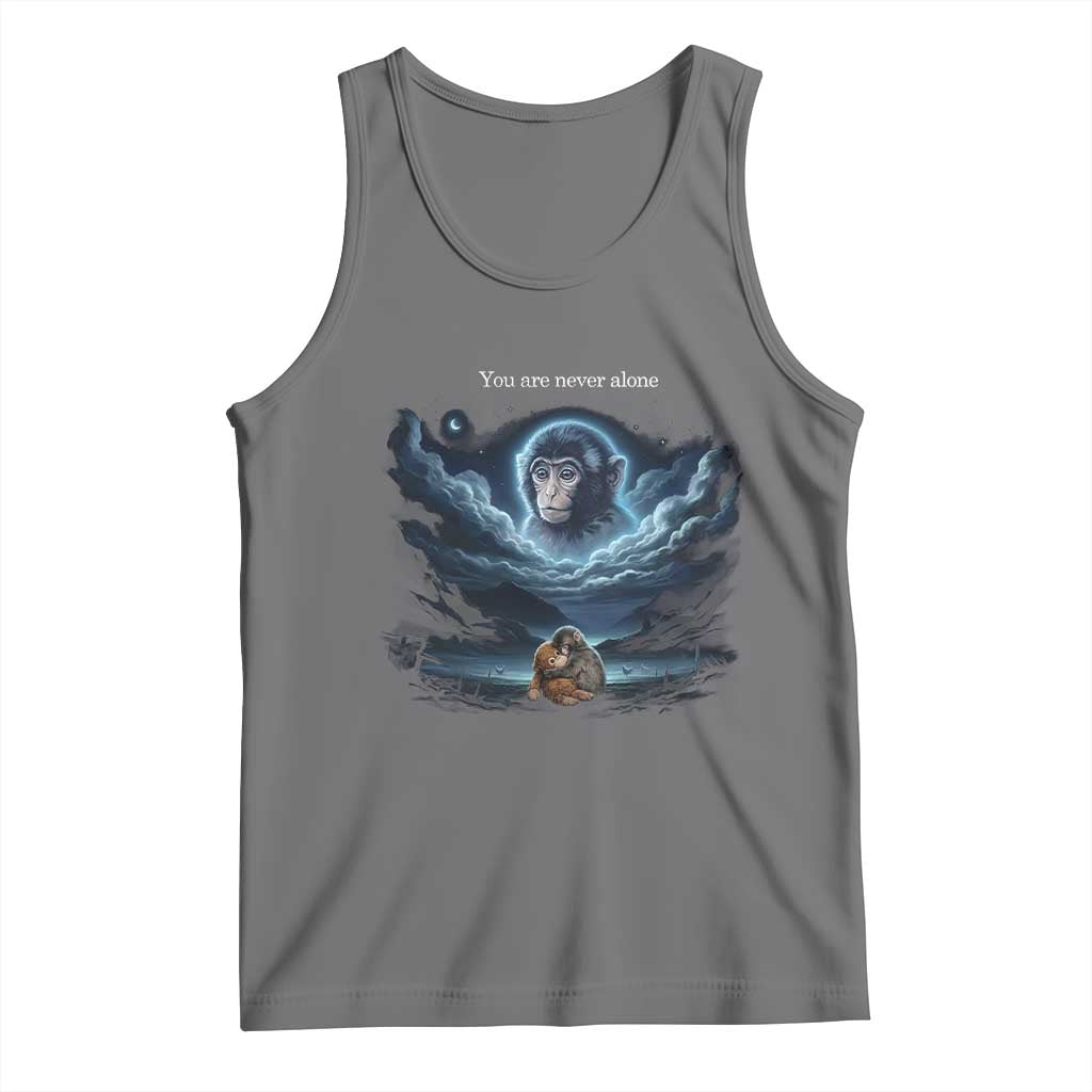Baby Monkey Punch Tank Top You Are Never Alone Brave TS14 Black Heather Print Your Wear