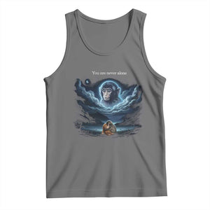 Baby Monkey Punch Tank Top You Are Never Alone Brave TS14 Black Heather Print Your Wear