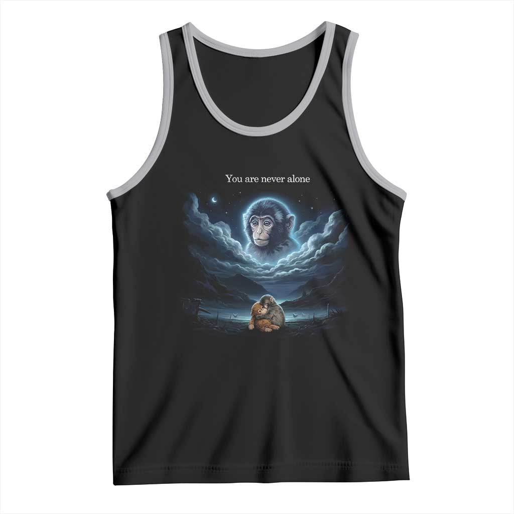 Baby Monkey Punch Tank Top You Are Never Alone Brave TS14 Black Athletic Heather Print Your Wear