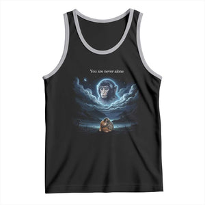 Baby Monkey Punch Tank Top You Are Never Alone Brave TS14 Black Athletic Heather Print Your Wear