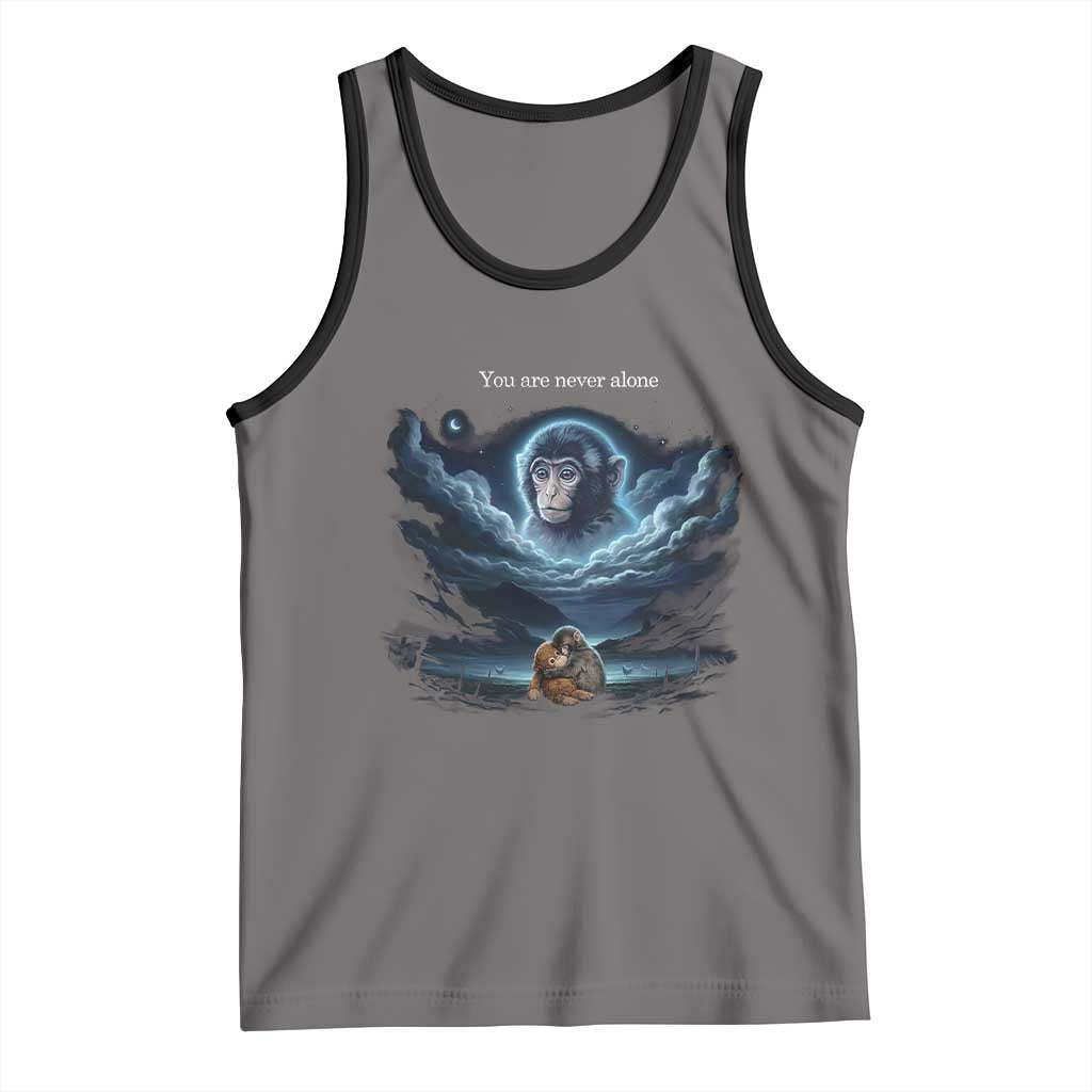 Baby Monkey Punch Tank Top You Are Never Alone Brave TS14 Deep Heather Black Print Your Wear
