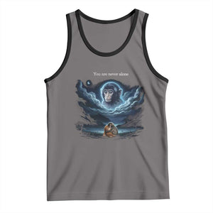 Baby Monkey Punch Tank Top You Are Never Alone Brave TS14 Deep Heather Black Print Your Wear