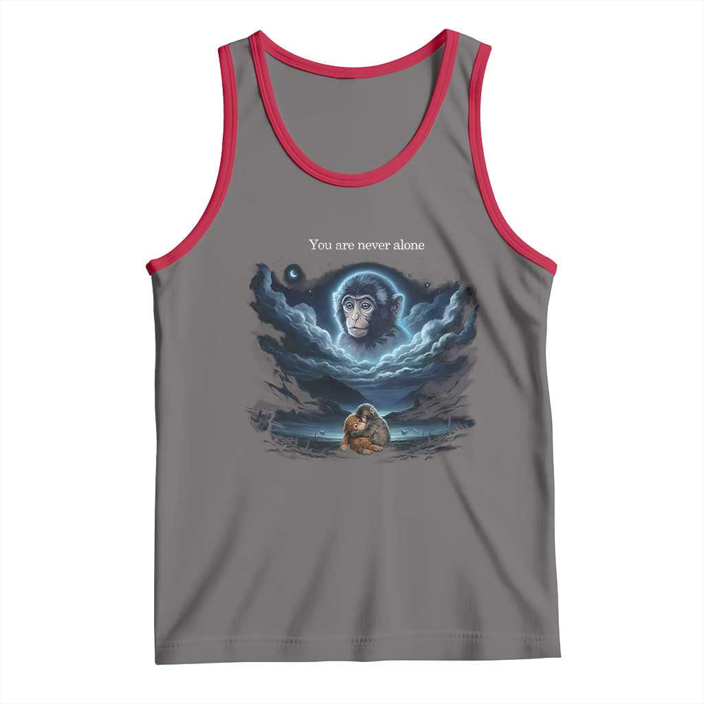 Baby Monkey Punch Tank Top You Are Never Alone Brave TS14 Deep Heather Red Print Your Wear