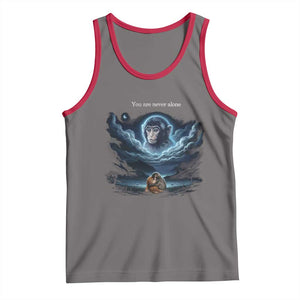 Baby Monkey Punch Tank Top You Are Never Alone Brave TS14 Deep Heather Red Print Your Wear