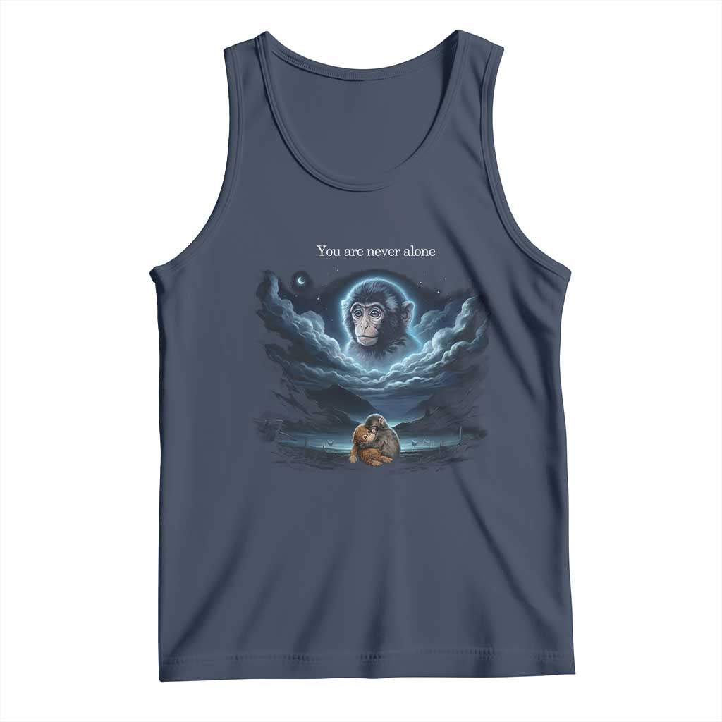 Baby Monkey Punch Tank Top You Are Never Alone Brave TS14 Navy Print Your Wear