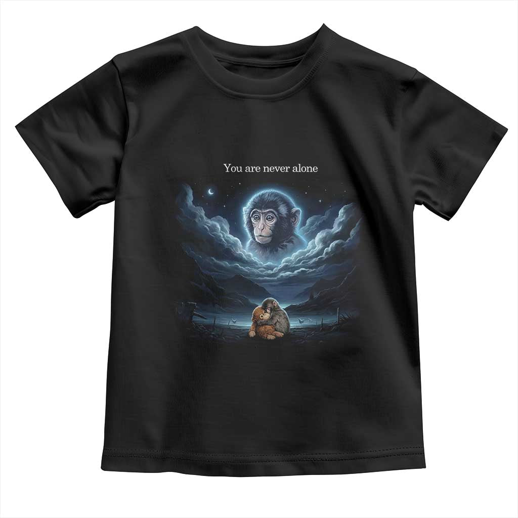 Baby Monkey Punch Toddler T Shirt You Are Never Alone Brave TS14 Black Print Your Wear