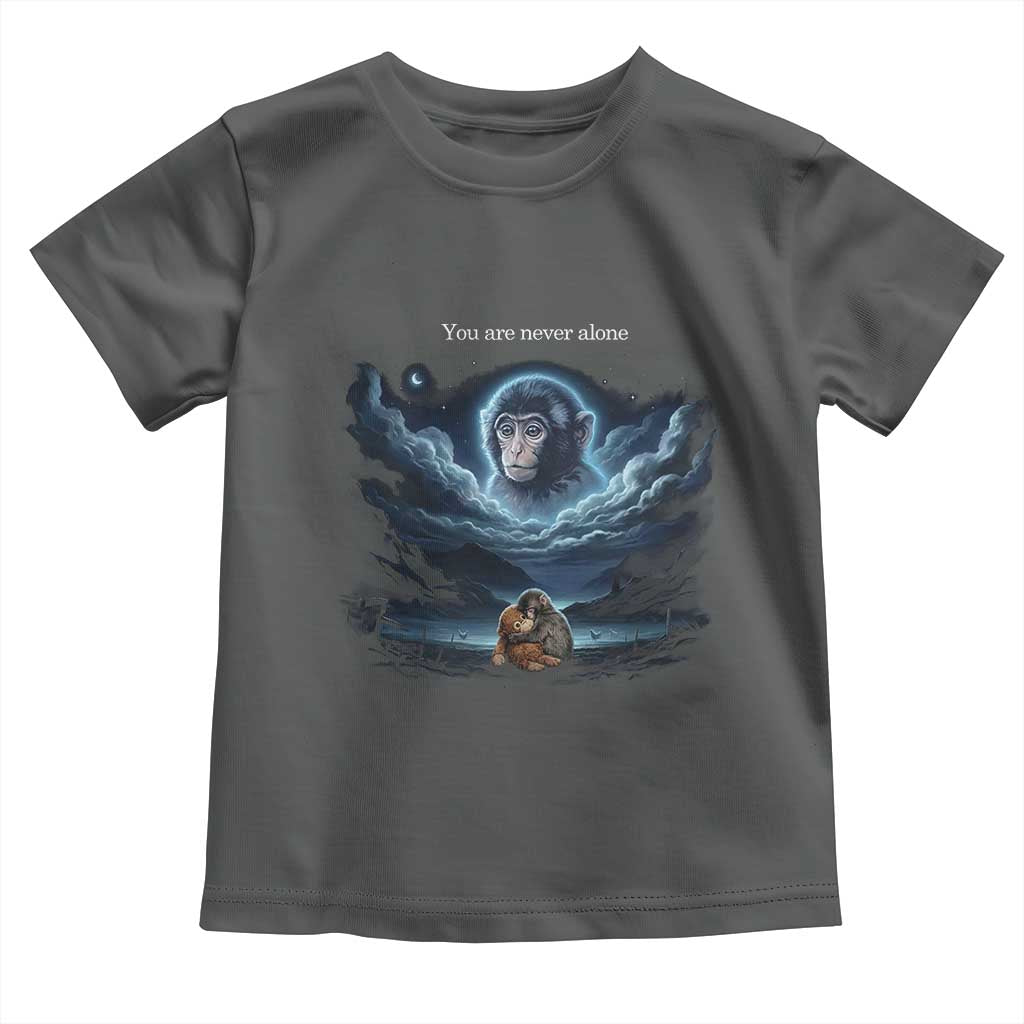 Baby Monkey Punch Toddler T Shirt You Are Never Alone Brave TS14 Dark Heather Print Your Wear