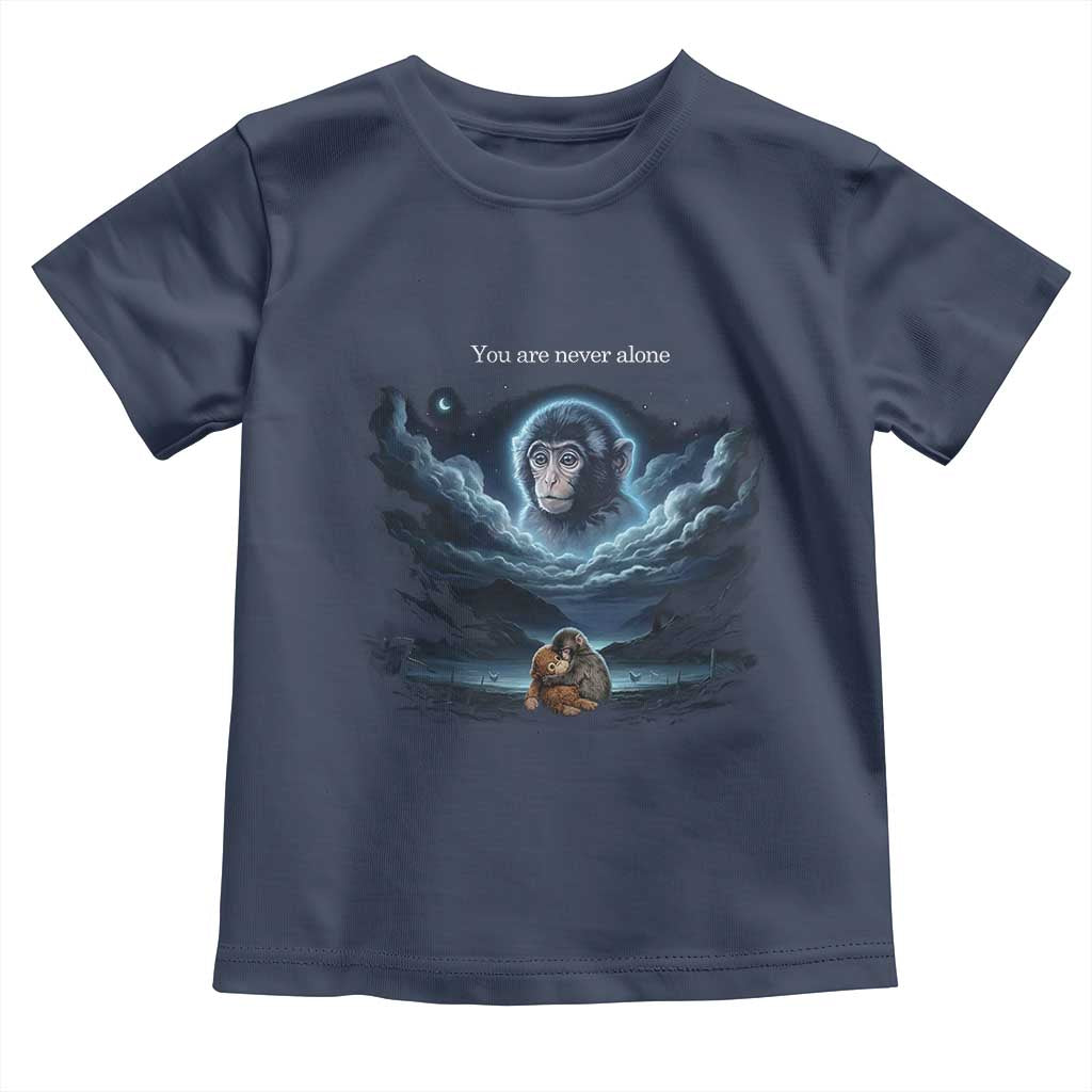 Baby Monkey Punch Toddler T Shirt You Are Never Alone Brave TS14 Navy Print Your Wear