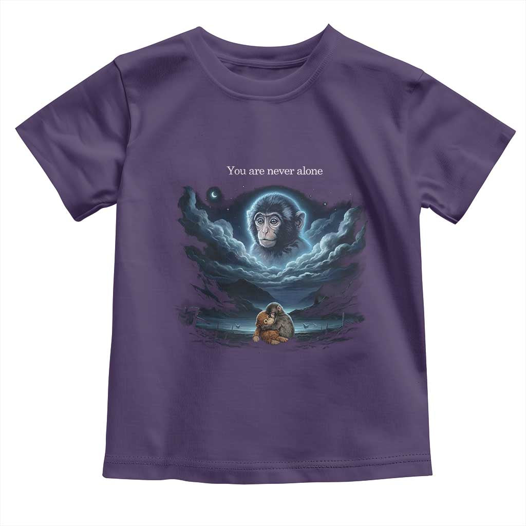 Baby Monkey Punch Toddler T Shirt You Are Never Alone Brave TS14 Purple Print Your Wear