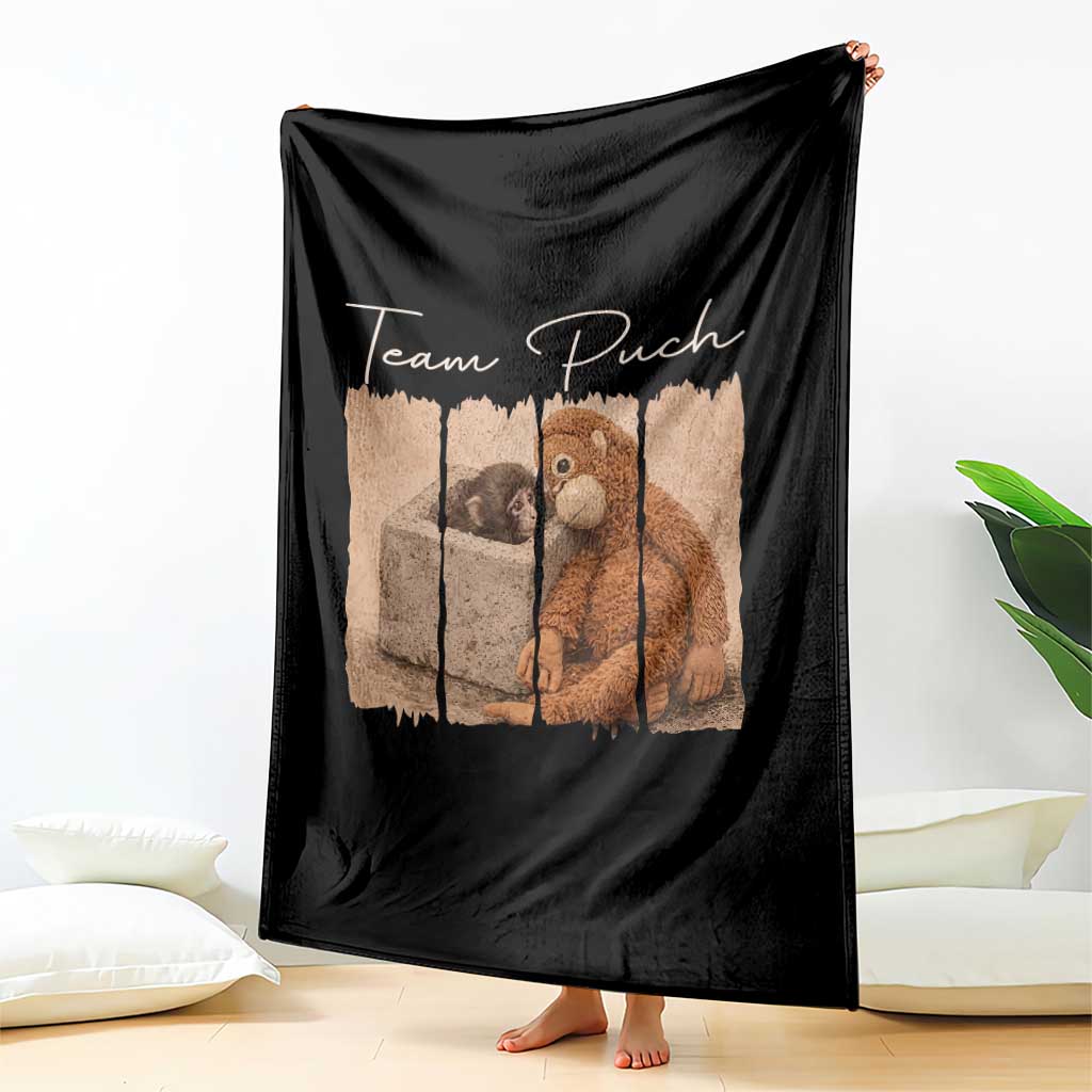 Team Punch Throw Blanket Baby Monkey And Plush Toy Viral TS14 Print Your Wear