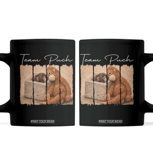 Team Punch Coffee Mug Baby Monkey And Plush Toy Viral TS14 Black Print Your Wear