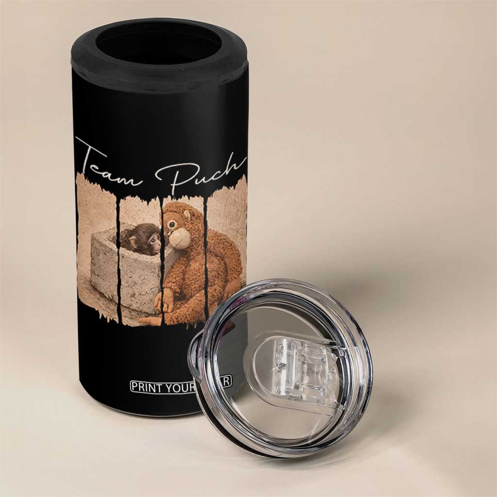 Team Punch 4 in 1 Can Cooler Tumbler Baby Monkey And Plush Toy Viral TS14 Print Your Wear