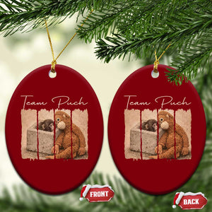 Team Punch Ceramic Ornament Baby Monkey And Plush Toy Viral TS14 Print Your Wear