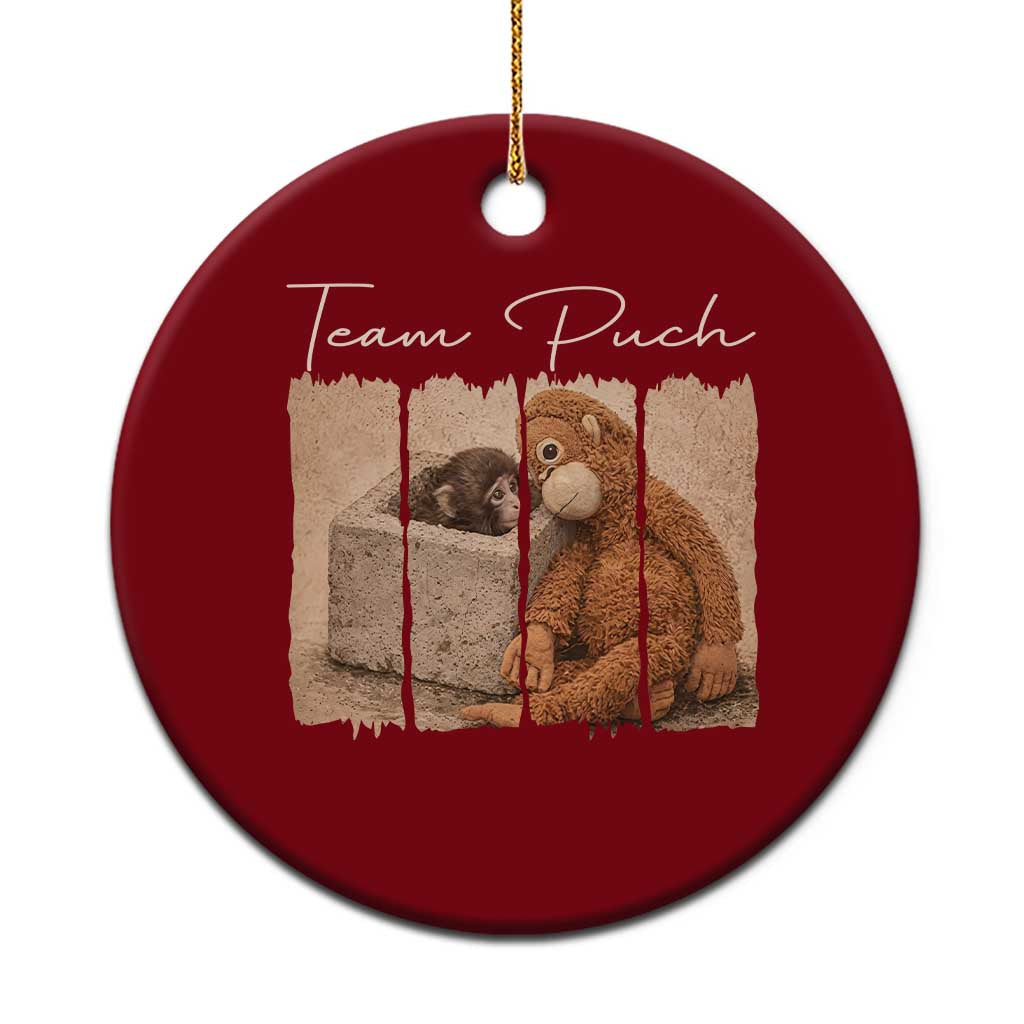 Team Punch Ceramic Ornament Baby Monkey And Plush Toy Viral TS14 1pc Red Print Your Wear