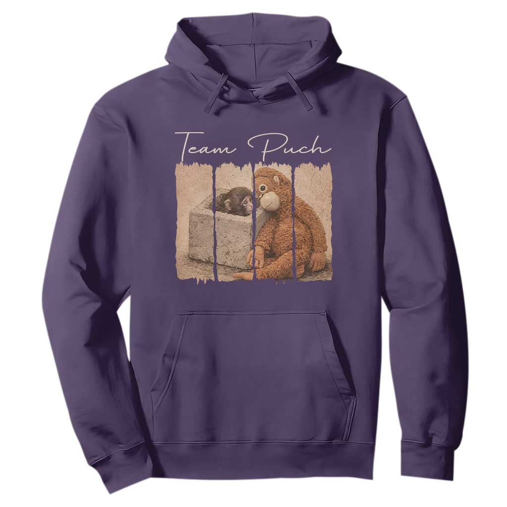 Team Punch Hoodie Baby Monkey And Plush Toy Viral TS14 Purple Print Your Wear