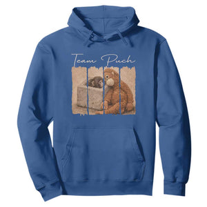 Team Punch Hoodie Baby Monkey And Plush Toy Viral TS14 Royal Blue Print Your Wear