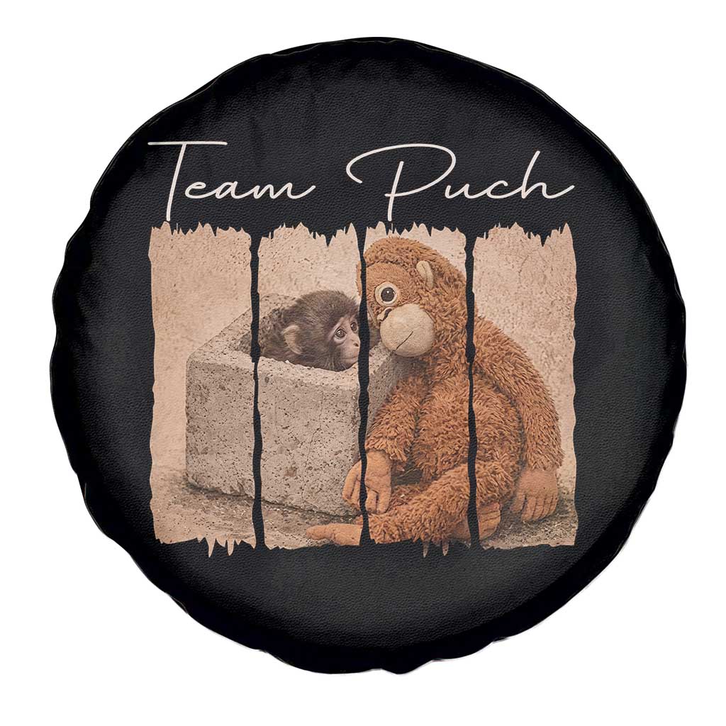 Team Punch Spare Tire Cover Baby Monkey And Plush Toy Viral TS14 Print Your Wear