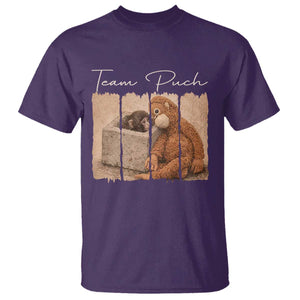 Team Punch T Shirt Baby Monkey And Plush Toy Viral TS14 Purple Print Your Wear