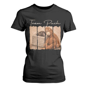 Team Punch T Shirt For Women Baby Monkey And Plush Toy Viral TS14 Black Print Your Wear