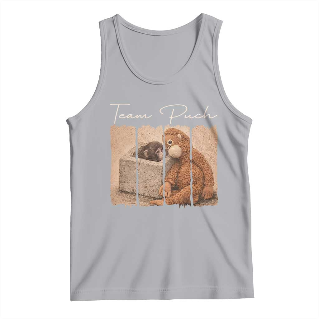 Team Punch Tank Top Baby Monkey And Plush Toy Viral TS14 Athletic Heather Print Your Wear