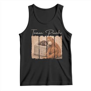 Team Punch Tank Top Baby Monkey And Plush Toy Viral TS14 Black Print Your Wear