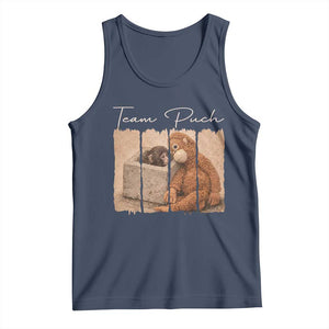Team Punch Tank Top Baby Monkey And Plush Toy Viral TS14 Navy Print Your Wear