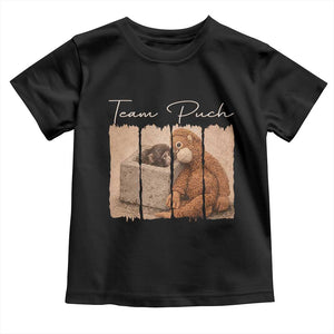 Team Punch Toddler T Shirt Baby Monkey And Plush Toy Viral TS14 Black Print Your Wear