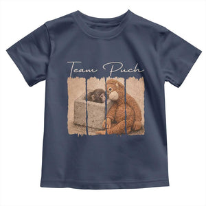 Team Punch Toddler T Shirt Baby Monkey And Plush Toy Viral TS14 Navy Print Your Wear