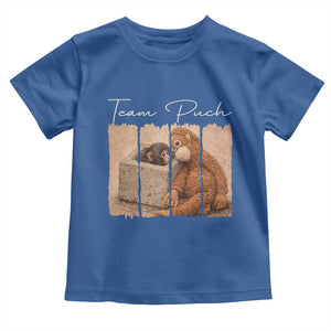 Team Punch Toddler T Shirt Baby Monkey And Plush Toy Viral TS14 Royal Blue Print Your Wear