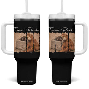 Team Punch Tumbler With Handle Baby Monkey And Plush Toy Viral TS14 One Size: 40 oz Black Print Your Wear