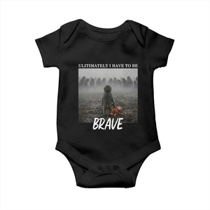 Sad Punch Monkey Baby Onesie Ultimately I Have To Be Brave TS14 Black Print Your Wear