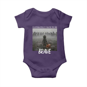 Sad Punch Monkey Baby Onesie Ultimately I Have To Be Brave TS14 Purple Print Your Wear