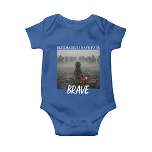Sad Punch Monkey Baby Onesie Ultimately I Have To Be Brave TS14 Royal Blue Print Your Wear