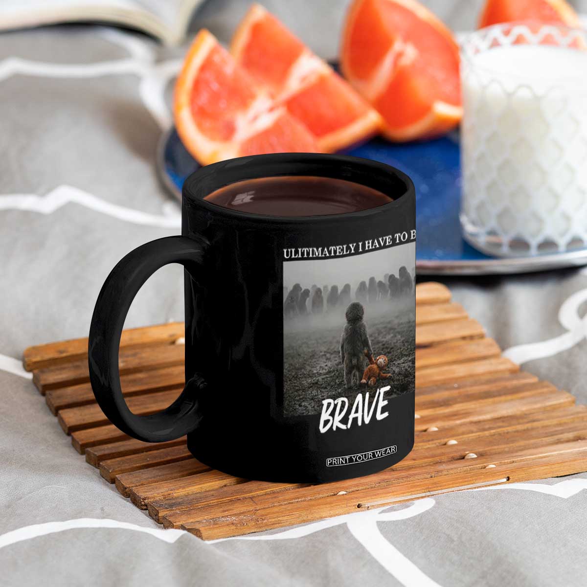 Sad Punch Monkey Coffee Mug Ultimately I Have To Be Brave TS14 Print Your Wear