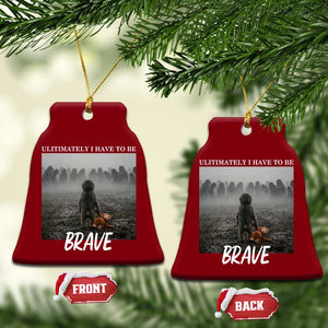 Sad Punch Monkey Ceramic Ornament Ultimately I Have To Be Brave TS14 Print Your Wear