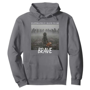 Sad Punch Monkey Hoodie Ultimately I Have To Be Brave TS14 Charcoal Print Your Wear