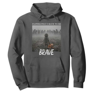 Sad Punch Monkey Hoodie Ultimately I Have To Be Brave TS14 Dark Heather Print Your Wear