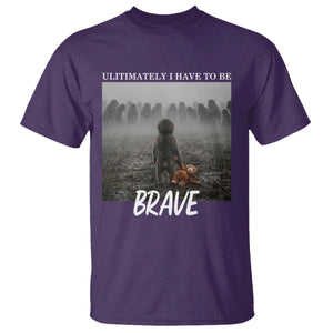 Sad Punch Monkey T Shirt Ultimately I Have To Be Brave TS14 Purple Print Your Wear