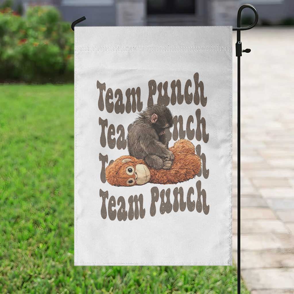 Team Punch Monkey Garden Flag Baby Monkey And Plush Toy Viral TS14 Print Your Wear