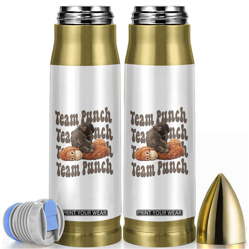 Team Punch Monkey Bullet Tumbler Baby Monkey And Plush Toy Viral TS14 White Print Your Wear