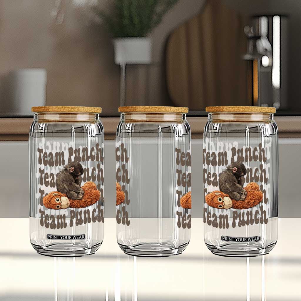 Team Punch Monkey Glass Can Baby Monkey And Plush Toy Viral TS14 Print Your Wear