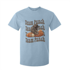 Team Punch Monkey T Shirt For Kid Baby Monkey And Plush Toy Viral TS14 Light Blue Print Your Wear