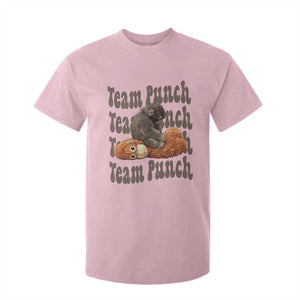 Team Punch Monkey T Shirt For Kid Baby Monkey And Plush Toy Viral TS14 Light Pink Print Your Wear