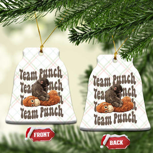Team Punch Monkey Ceramic Ornament Baby Monkey And Plush Toy Viral TS14 Print Your Wear